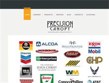 Tablet Screenshot of precisioncanopy.com